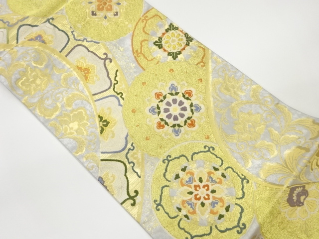 JAPANESE FUKURO OBI / WOVEN FLOWER CREST